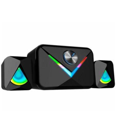 Imagem de Subwoofer Gamer K-mex Stereo Ss8012 11w Rms, Canais 2.1, Led De 7 Core