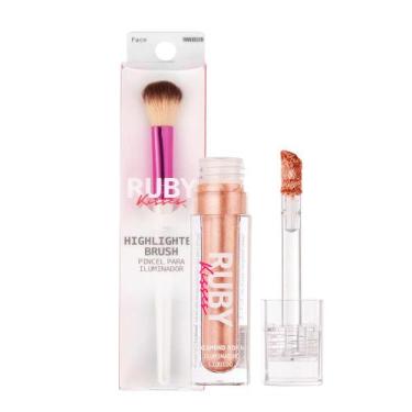 Imagem de Kit Iluminador Líquido Diamond Pop + Pincel para Iluminador - Ruby Kis