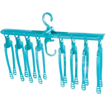 Imagem de Cabideiro para Roupas Seca Tudo 2505 para Secar Roupas em Plástico com 8 Cabides Integr...