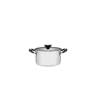 Imagem de Caçarola Funda Solar 62124-163 Inox Inox com Revestimento em Silicone 16CM Tampa de Vid...