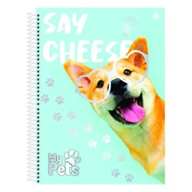 Imagem de Caderno Universitário Espiral My Pets Animativa Estampa 4 10 Matérias Capa Dura 160 Folhas Tamanho 200x275MM