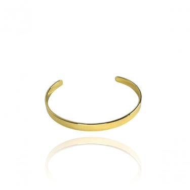 Imagem de Bracelete Liso Largo Banhado Em Ouro 18k [f027]