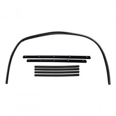 Imagem de Canaleta de Porta para Cabines Modelo F103 Ford Caminhões Pick-up 93 a 98 Kit 6 Peças Original Uniflex