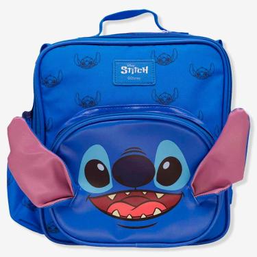 Imagem de Mochila Lancheira Lilo Stitch - Disney em Poliéster 30x33x10cm Azul Unissex