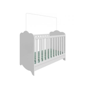 Imagem de Berço Moveis Peroba Clara Americano 3x1 Provençal MDF, Branco