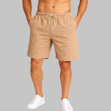 Imagem de Short de Linho Masculino Confortável Estilo Casual Premium-Masculino