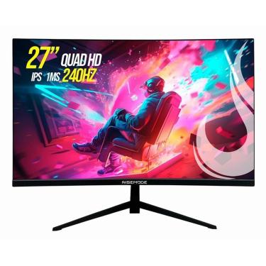 Imagem de Monitor Gamer Rise Mode 27" 2K Curvo, 240hz, 1ms, IPS, , HDMI e DisplayPort, sRGB 99%,...