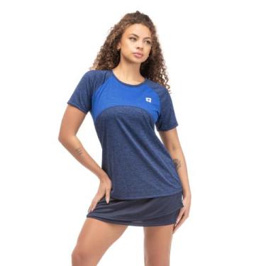 Imagem de Blusa feminina dry fit treino academia endorfina, Azul, P