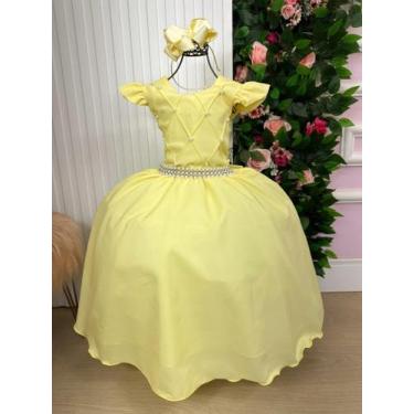 Imagem de Vestido Ariane Longo Amarelo Festa Apresentação - Ysa Kids, 3, Golden 