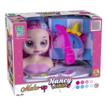 Imagem de Boneca Nancy Hair Make Up para Maquiagem 581 Supertoys - Super Toys