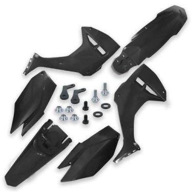 Imagem de Kit Plástico Carenagem Roupa Biker My26 Crf 250f Crf 300f, Preto
