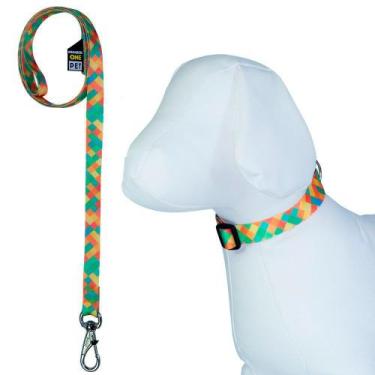 Imagem de Coleira para Cachorro Ajustável com Guia Estampa Califórnia - NUMBER O