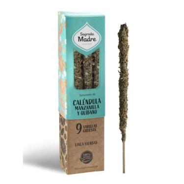 Imagem de Incenso Natural Calêndula Camomila e Olibano Sagrada Madre