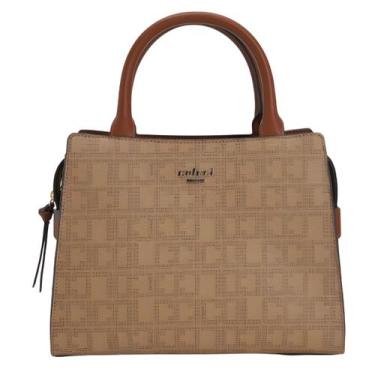 Imagem de Bolsa Feminina Tote Monograma Colcci, Caramelo, U