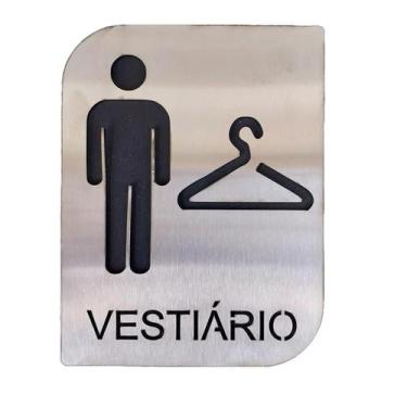 Imagem de Placa inox identificação vestiário masculino - SULMATRIX