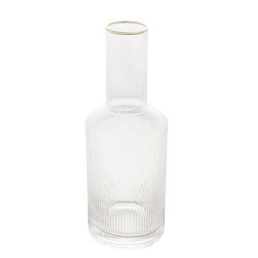 Imagem de Garrafa de Cristal Borda Dourada Lines 800ml - Wolff