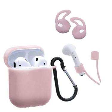 Imagem de Capa protetora kit de acessórios para fone de ouvido rosa - MINISO
