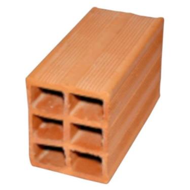 Imagem de Bloco Cerâmico Baiano 11,5x14x24cm para Vedação Marrom Safira