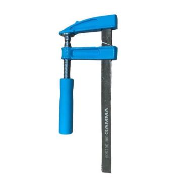 Imagem de Grampo Tipo F 50x150mm Azul Reforçado Alta Pressão Profissional Ideal 