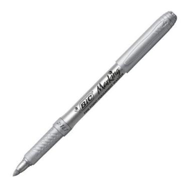 Imagem de Pincel marcador permanente Marking Prata Metálico 971149 - Bic