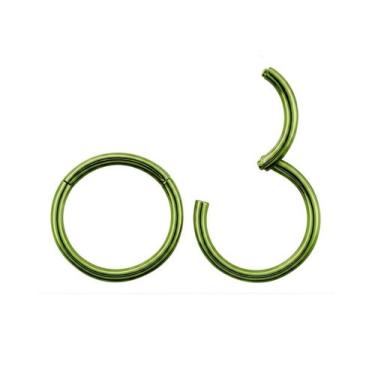Imagem de Piercing Argola Click Titânio Verde Limão Septo Helix 6/10mm Tamanho:6