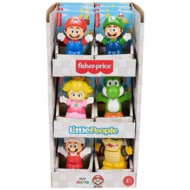 Imagem de Boneco Little People Super Mario Bros Figura Colecionável Mattel
