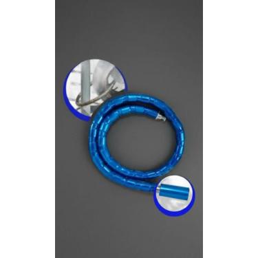 Imagem de Cadeado Trava Articulada 22mm x 1m Azul - Congratulations Store