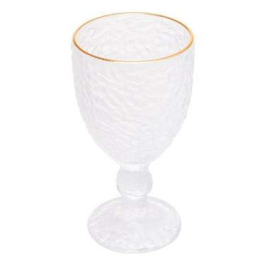 Imagem de Kit c/ 2 Taca De Agua Lyor Petra De Cristal Com Fio De Ouro