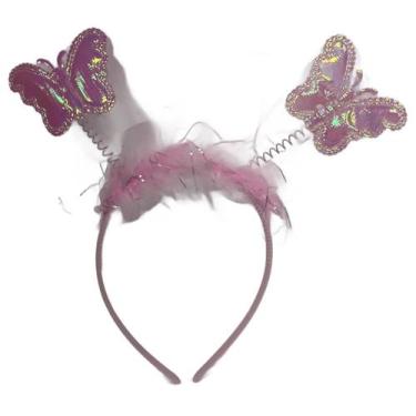 Imagem de Kit c/ 4 Tiara festa borboleta 20cm - china