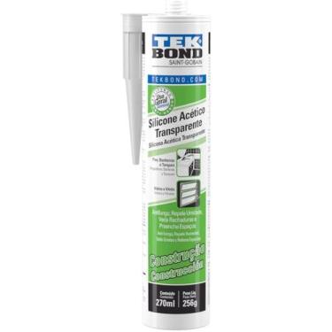 Imagem de Silicone Transparente Acético Construção 256g Tekbond