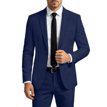 Imagem de Terno LORENZO BRUNO 2 Peças Slim Fit Azul Marinho M