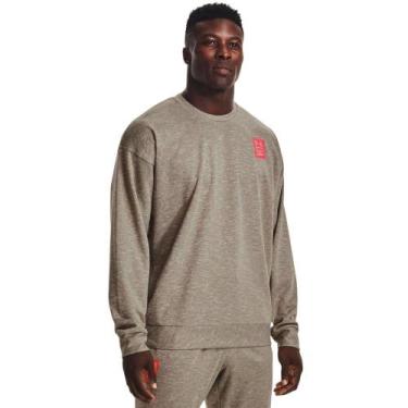 Imagem de Blusa de Treino Masculina Under Armour Recover Sleep LS Crew, Bege, M