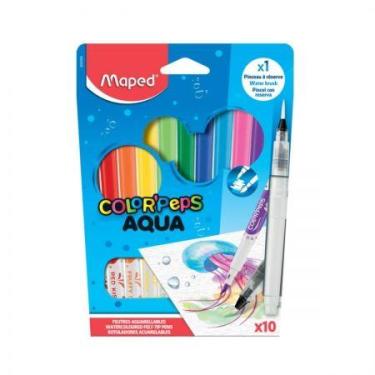 Imagem de Caneta hidrográfica Color'Peps Aqua com 10 cores e 1 Water Brush 84430