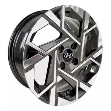 Imagem de Kit 4 Rodas Aro 15x6 4x100 Hyundai HB20 2023 GD Krmai S42