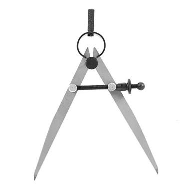 Imagem de Bússola artesanal de couro de 100 mm Compasso de couro Rasto divisor de asa de couro Creaser Ferramentas de costura faça você mesmo giratórias com mola, divisor de asa de couro artesanal