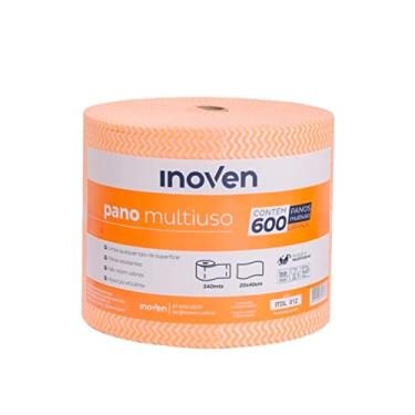 Imagem de PANO MULTIUSO ROLO TIPO PERFEX 240mx20cm INOVEN 600 FOLHAS - Laranja