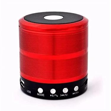 Imagem de Caixa De Som Mini Speaker Bluethooth Com Entrada USB (VERMELHA)