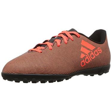 Imagem de adidas Desempenho infantil X 17.4 TF J, Preto/vermelho solar/laranja solar, 11.5 Little Kid