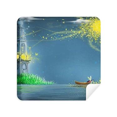 Imagem de Pano de limpeza silencioso para farol de fada com pintura Fuying pano de limpeza de tela de telefone tecido de camurça 2 peças