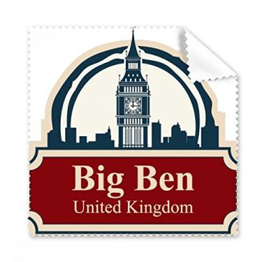 Imagem de United Kingdom Country City Big Ben Londres Reino Unido pano de limpeza de tela de telefone limpador de óculos 5 peças