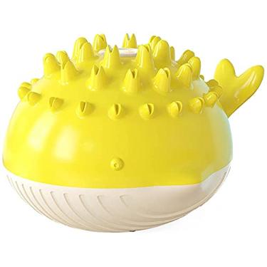 Imagem de Brinquedo de água para cães, brinquedo de mastigar para cães, brinquedo multifuncional para cães, brinquedo flutuante de piscina para cães, brinquedos educativos para cães (amarelo)
