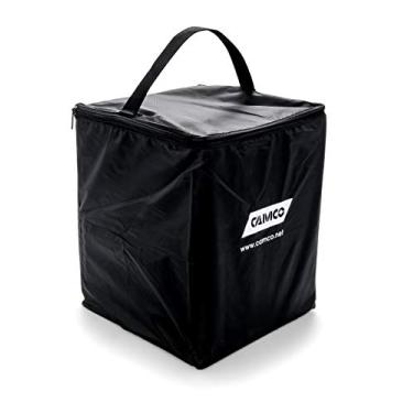 Imagem de Bolsa de armazenamento de reposição Camco para blocos de nivelamento RV – comporta até (10) blocos de nivelamento RV de 20 x 21 cm – possui um fecho de zíper resistente e alça de transporte (44508)