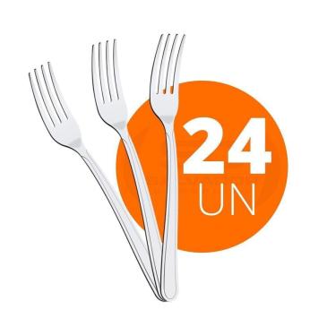 Imagem de 24 Garfos De Mesa Búzios Em Aço Inox Gibag - Tramontina