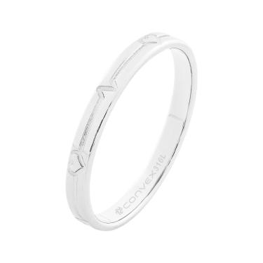 Imagem de Aliança de Namoro Slim HeartBeat 2.95mm
