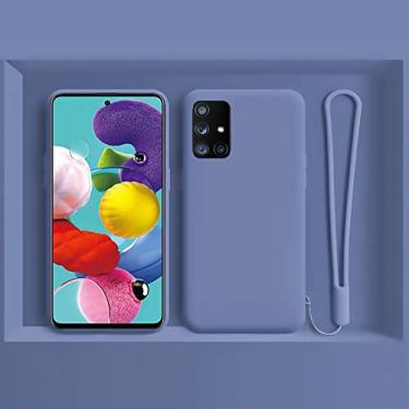 Imagem de Capa de celular de silicone líquido original para Samsung S22 S21 S20 FE S10 Note 20 Ultra A53 A73 A52 A51 A72 A32 Capa de pulseira, cinza, para S21 FE