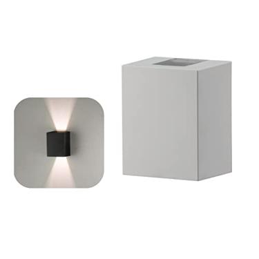 Imagem de Arandela Luminária De Parede Muro 2 Fachos Branco 800