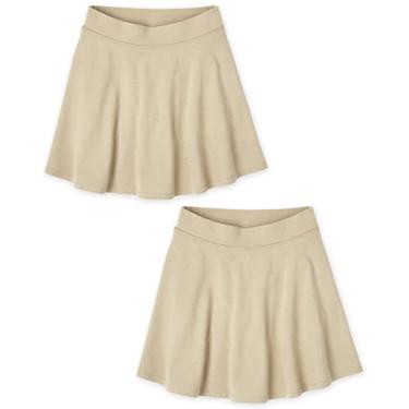 Imagem de The Children's Place Short feminino Ponte Knit Pull On, Sandy Pacote com 2, G