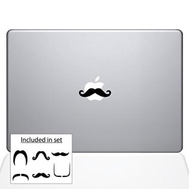 Imagem de The Decal Guru 2037-MAC-13X-BLA Mac Mustaches Adesivo de vinil, MacBook Pro de 13 polegadas (2016 e mais recente), preto