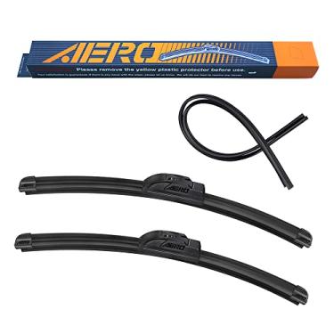 Imagem de AERO Lâminas de limpador de para-brisa premium Voyager 66 cm + 45,7 cm para todas as estações com refil de borracha extra + 1 ano de garantia (conjunto de 2) (serve apenas para braços de limpador J-Hook)