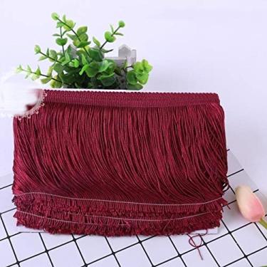 Imagem de 1 peça 15 cm de largura de poliéster borla densa franja aparar rendas saia de dança de palco latino vestuário acessórios diy, 4